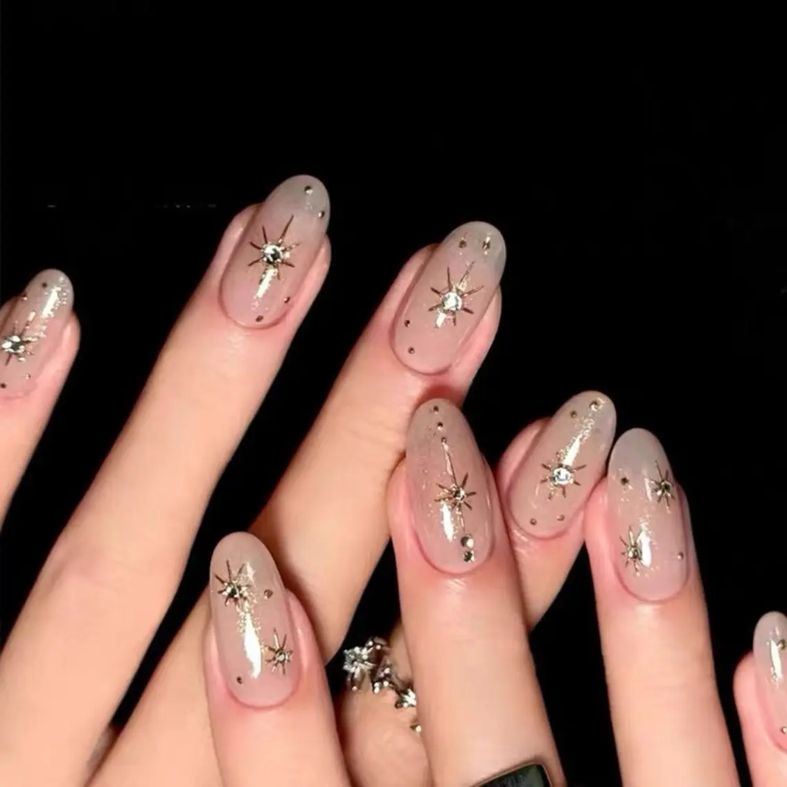 ネイル オーロラネイル チークネイル 長さ出し フットネイル フレンチネイル AND Nail 長さだし専門新宿店のネイルデザイン