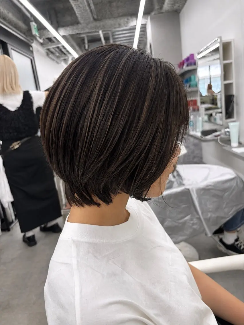 ショート ハイライト ショートヘア カット ヘアカラー 関山浩平ショート /ボブ/ヘアセットのヘアスタイル