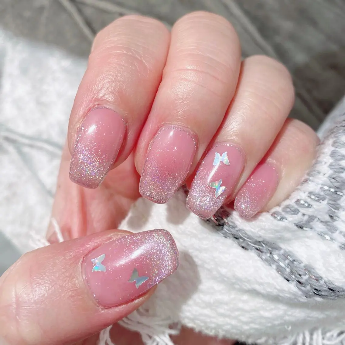 ネイル フラッシュネイル ジェルネイル ピンク ハンドネイル Nail lieNのネイルデザイン