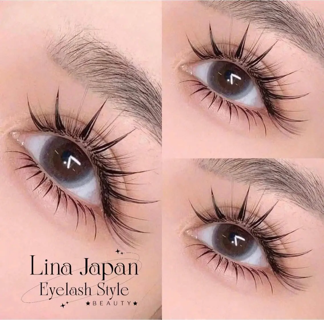 マツエク・マツパ 付け放題 フラットラッシュ まつげパーマ 一重×まつ毛パーマ ボリュームラッシュ Linanail Nambaのマツエク・マツパデザイン