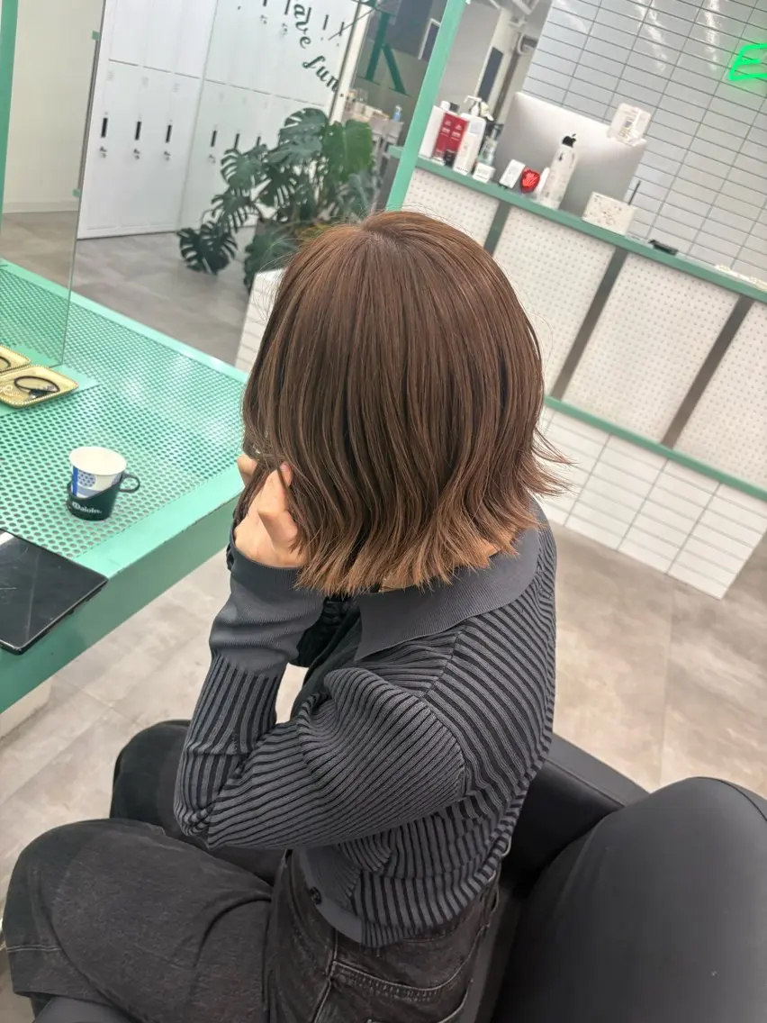 ショート カット ヘアカラー トリートメント 綾乃/デザインカラー /ハイトーン/ボブのヘアスタイル
