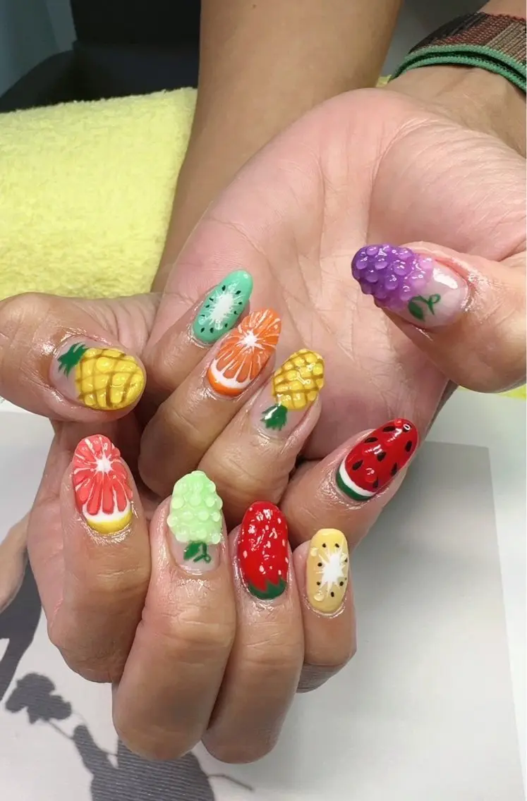 3D果物🍊🍇10本アート🎨(初回オフ無料)の写真