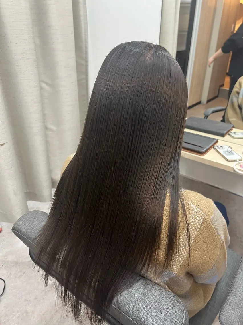 ロング ヘアカラー トリートメント TELA HAIR 店長 塩田のヘアスタイル