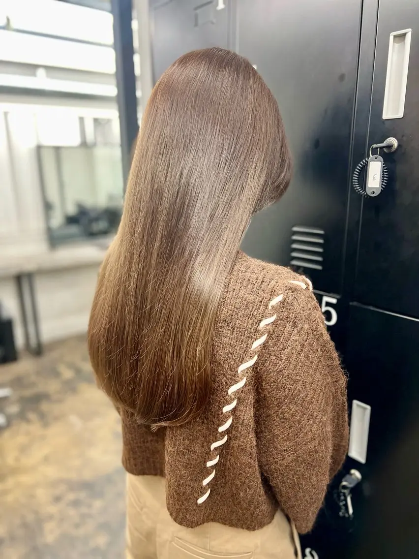 ロング カラー ベージュカラー ブリーチ ミルクティーベージュ ブリーチなしカラー 髪質改善 カット ヘアカラー トリートメント 透明感カラー特化🫧 🦋栗原🦋のヘアスタイル