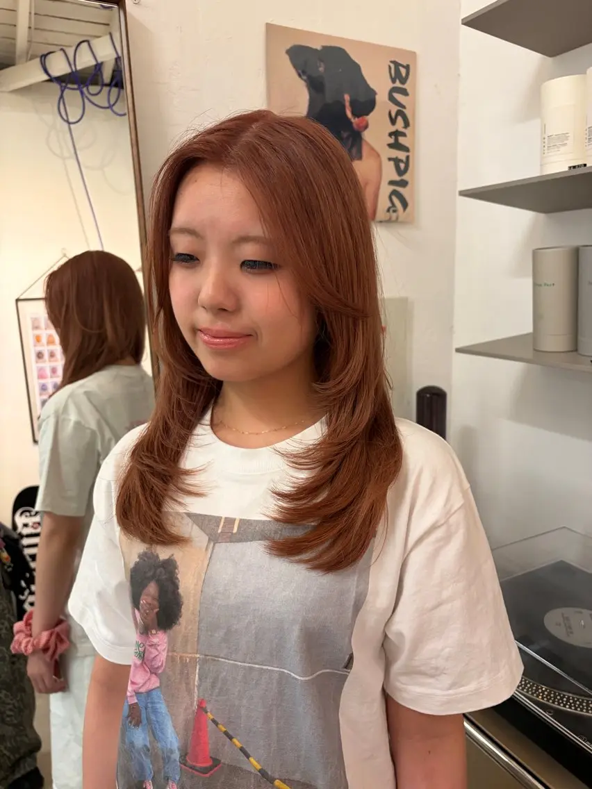 カラー ヘアカラー キラ/ 透け感ワンカラーのヘアスタイル