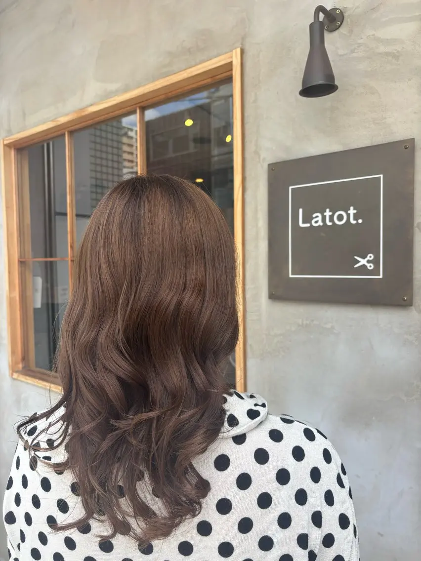 セミロング カラー ベージュカラー MiLbyLatot ruriko🌈のヘアスタイル