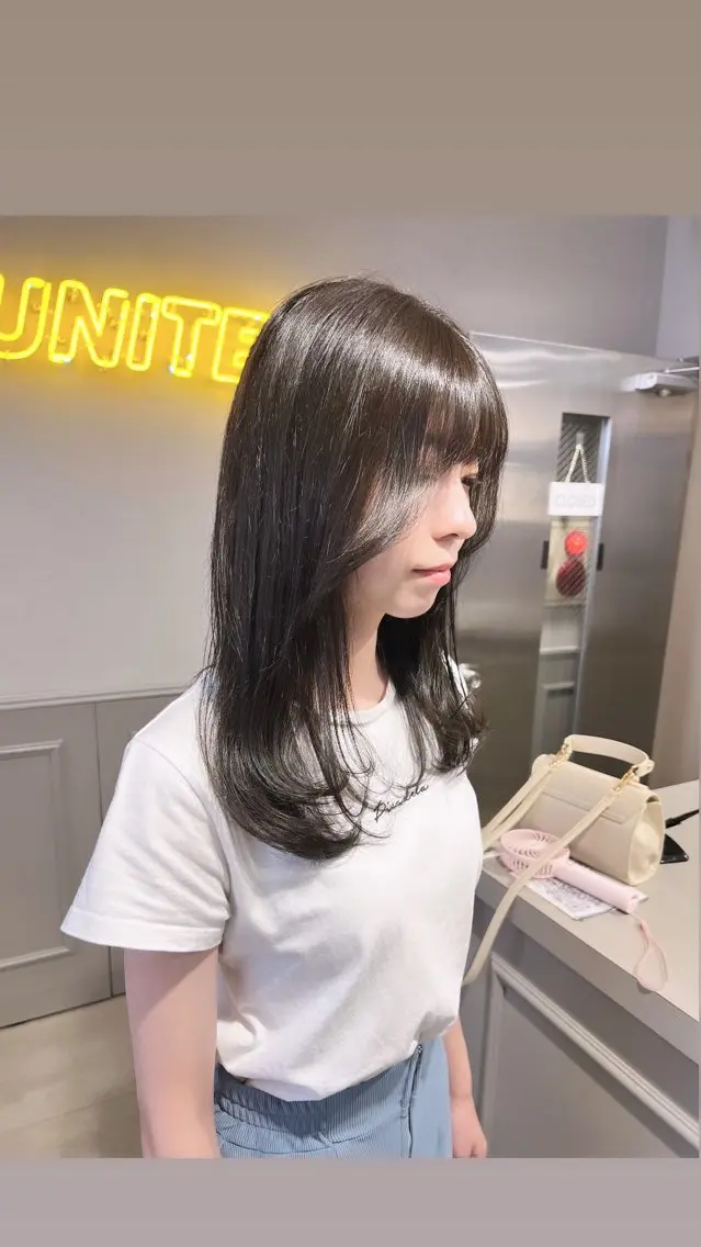 セミロング カラー パーマ ヘアアレンジ メンズ 上品＆韓国風 🥀海心🥀のヘアスタイル