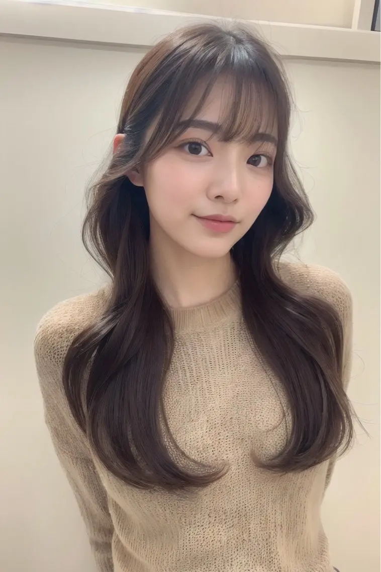 ロング カラー カット ヘアカラー トリートメント キマるメンズパーマ クメユウキのヘアスタイル