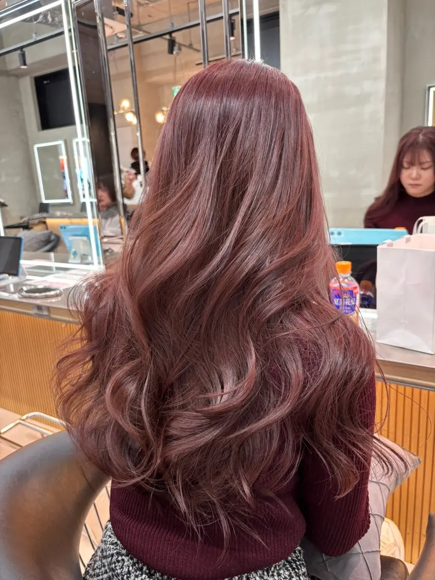 ロング カラー ヘアアレンジ ベージュカラー ブリーチ 透明感カラー ブリーチなしカラー 髪質改善 【博多髪質改善】 吉村 清志のヘアスタイル