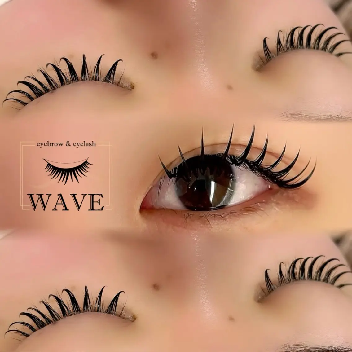 マツエク・マツパ バインドロック 束感まつ毛 キュート Dカール brow&lash WAVEのマツエク・マツパデザイン