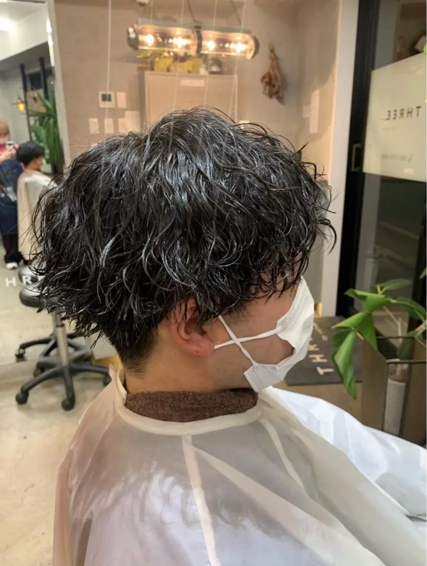 メンズカット+カラーの写真