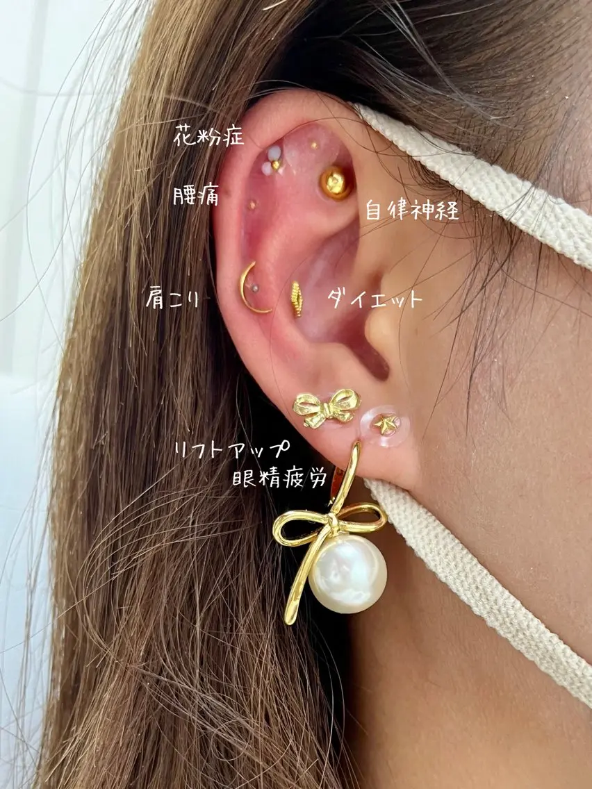 Special care耳ツボジュエリー👂✨両耳14粒（片耳7粒）耳マッサージ＋ドライヘッドスパの写真