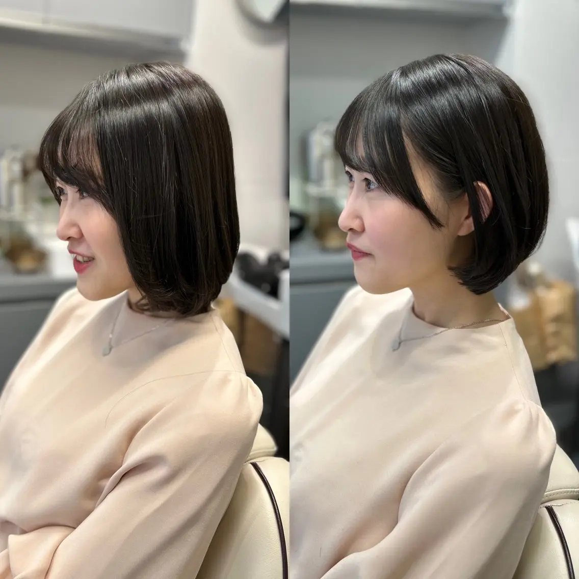 ショート カラー ボブ カット ヘアカラー トリートメント ヘッドスパ 小林 佳祐のヘアスタイル