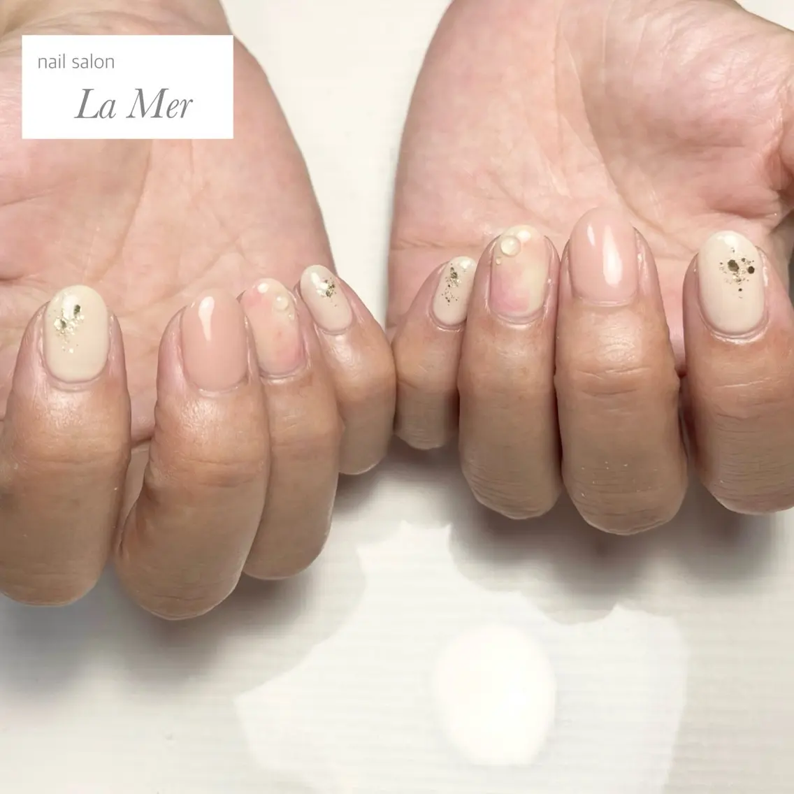 ネイル ニュアンスネイル オフィスネイル 夏ネイル ハンドネイル nailsalon La Merのネイルデザイン