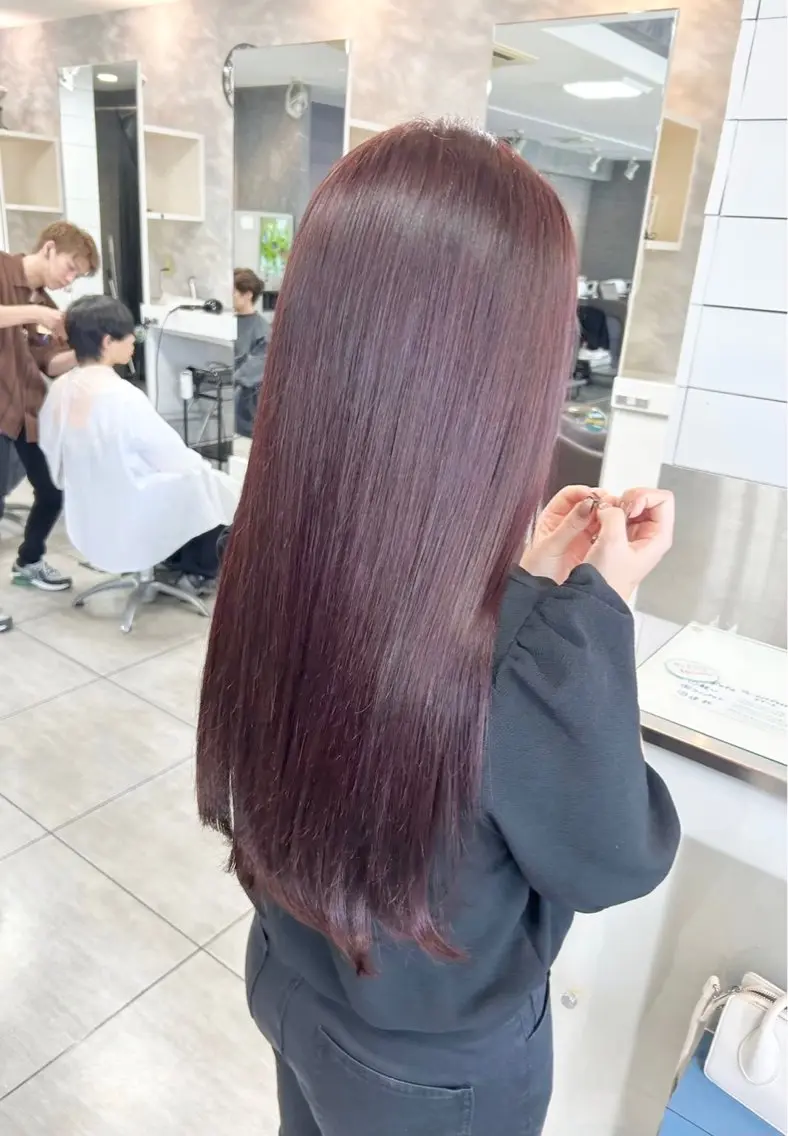 ロング ロング カット ヘアカラー レイヤー/艶髪カラー 森本くるみのヘアスタイル