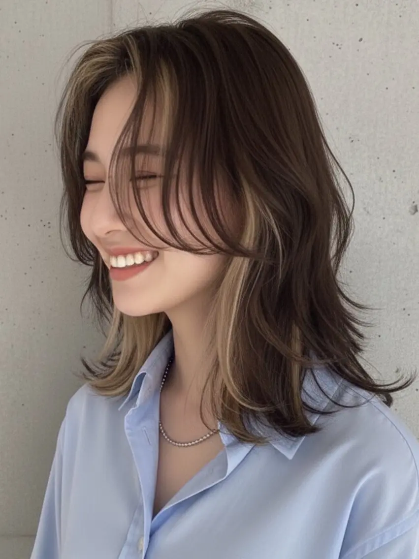 カラー ヘアカラー 金城 奈菜のヘアスタイル