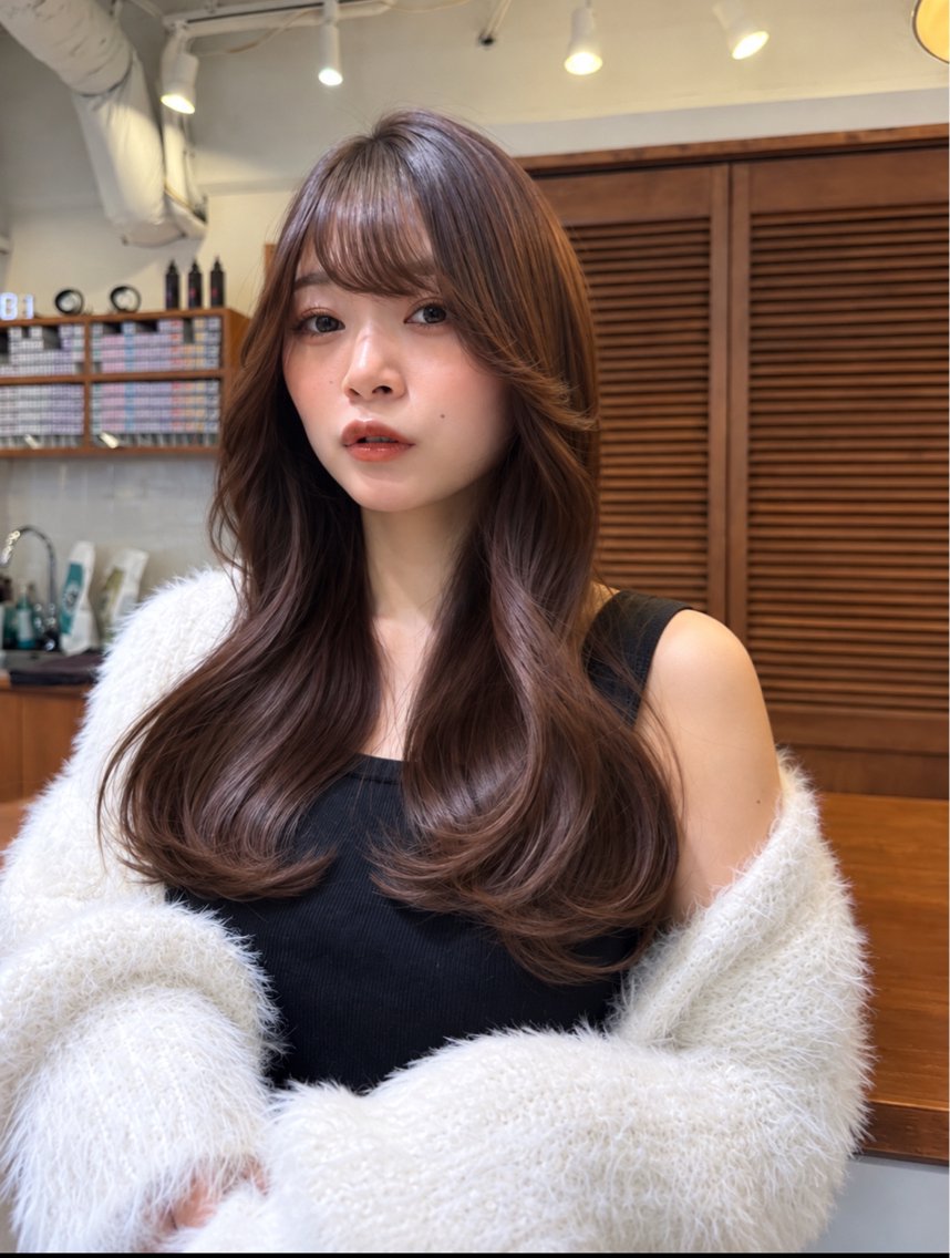 ミディアム カラー トリートメント 美髪レイヤーカット 🌸ゆきみのヘアスタイル