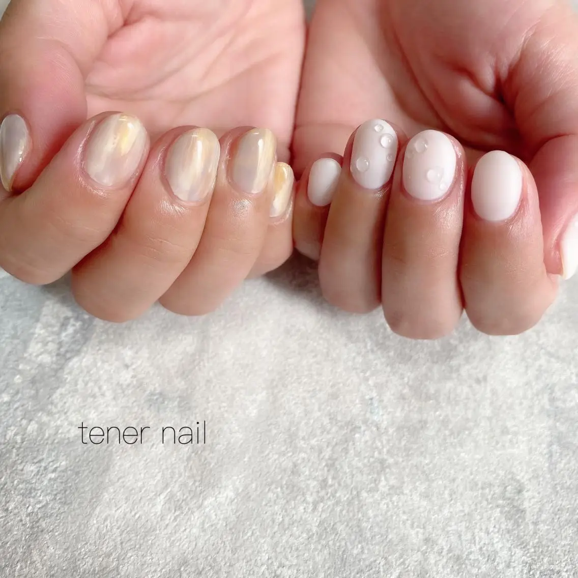 ネイル マットネイル ホワイト テネルネイル tener nailのネイルデザイン