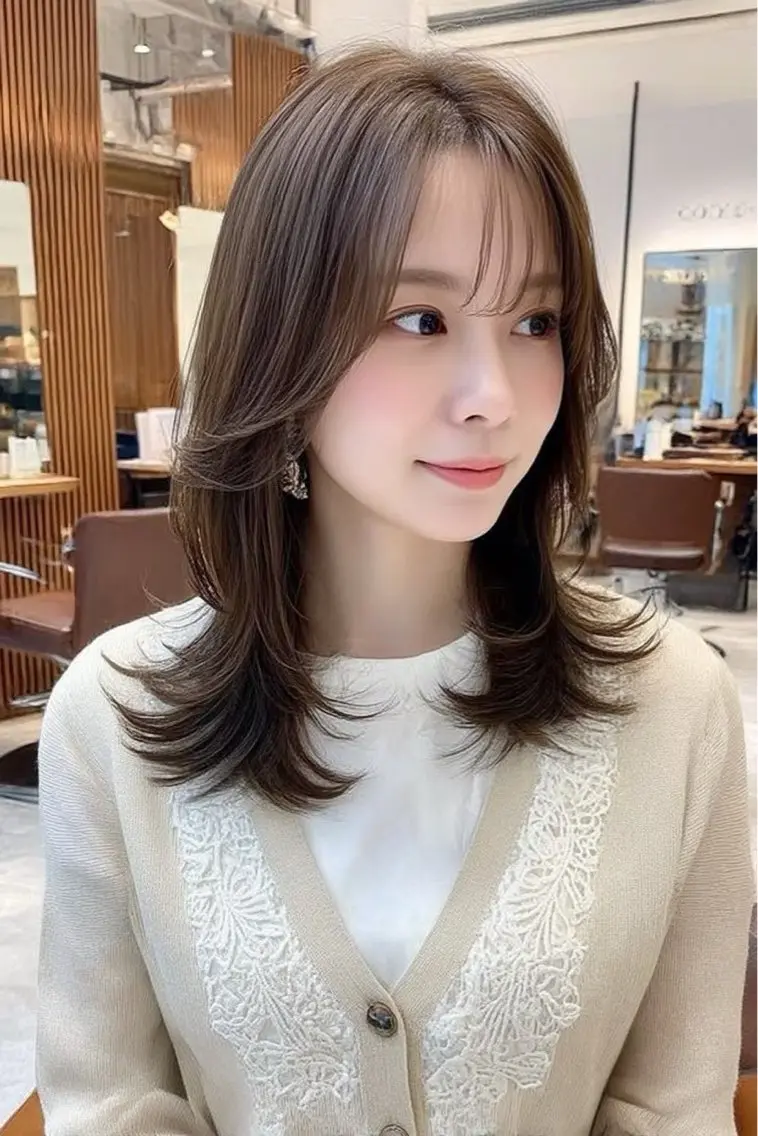 ロング パーマ 縮毛矯正 トリートメント 韓国×艶ハイトーンが かわいい✨️リオ🍒のヘアスタイル