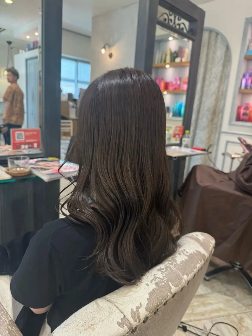 セミロング カラー オリーブカラー ショート/ボブ アンドウ☺︎のヘアスタイル