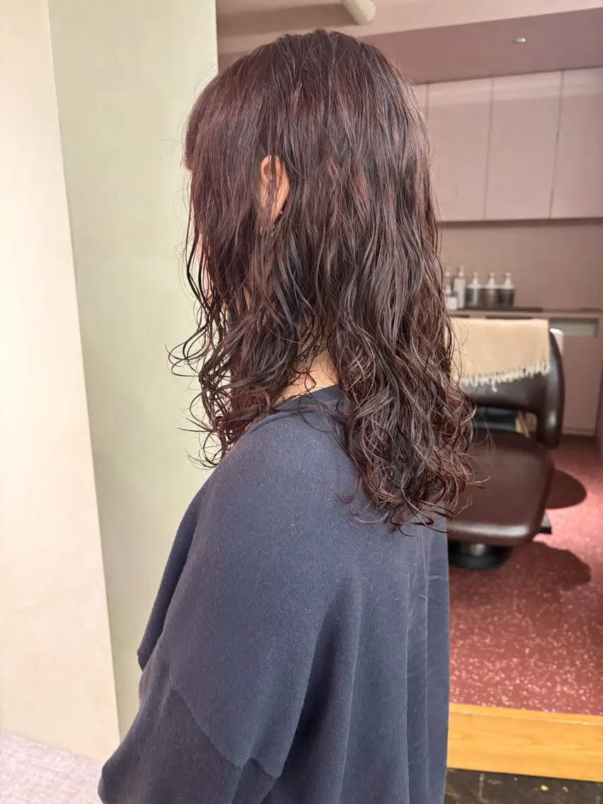 ミディアム カラー パーマ カット パーマ 美空🐇 レイヤー / 透明感カラー🩰のヘアスタイル