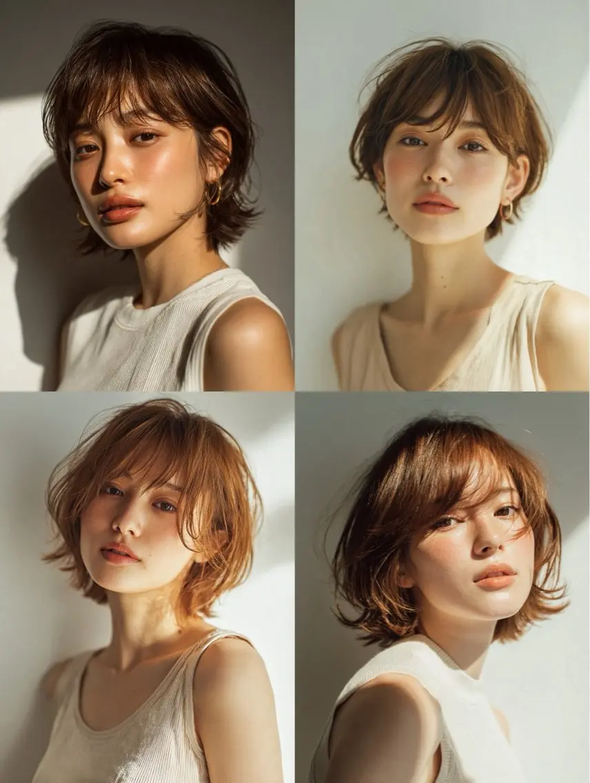 セミロング カット ゆるふわパーマ 似合わせカットのヘアスタイル