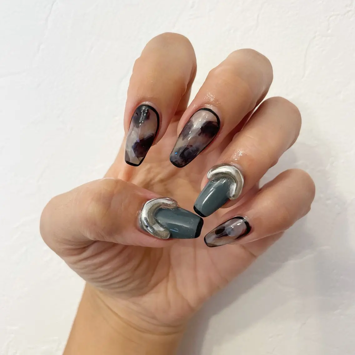 ネイル ハンドネイル Sea  nail by emaのネイルデザイン