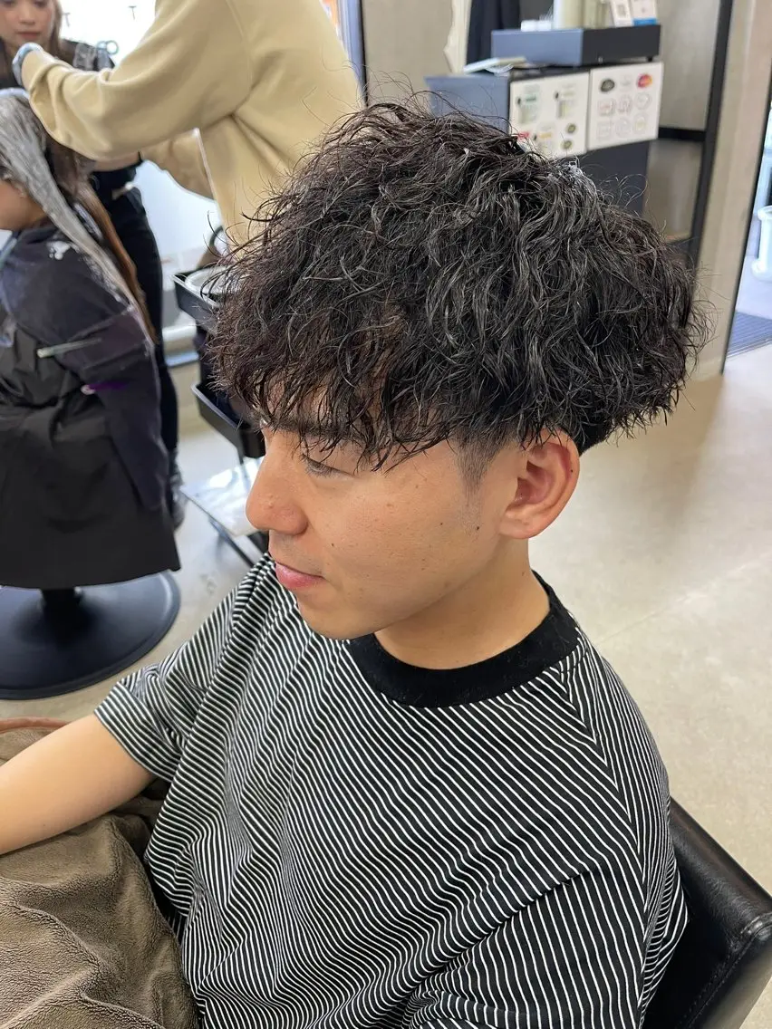 ショート パーマ メンズ マッシュ メンズパーマ カット パーマ メンズパーマ職人/ 天神/tatsukiのヘアスタイル