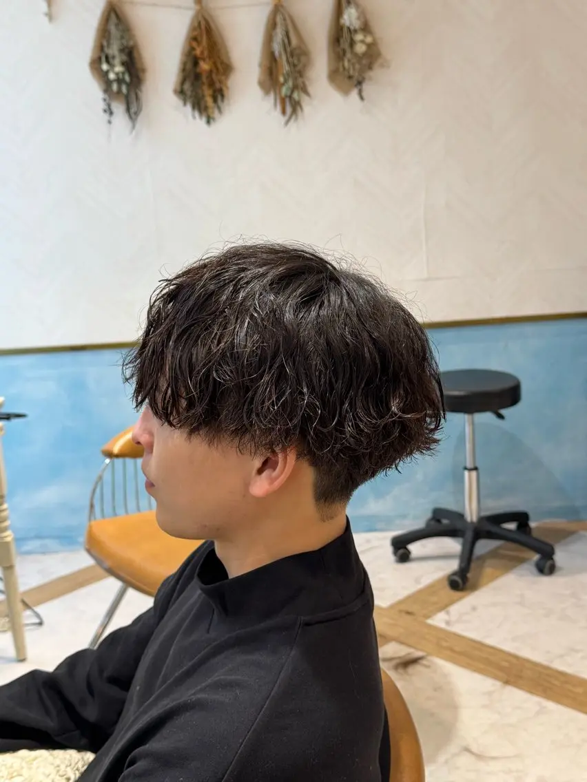 パーマ メンズ ハクヤ心斎橋 パーマ/縮毛矯正のヘアスタイル