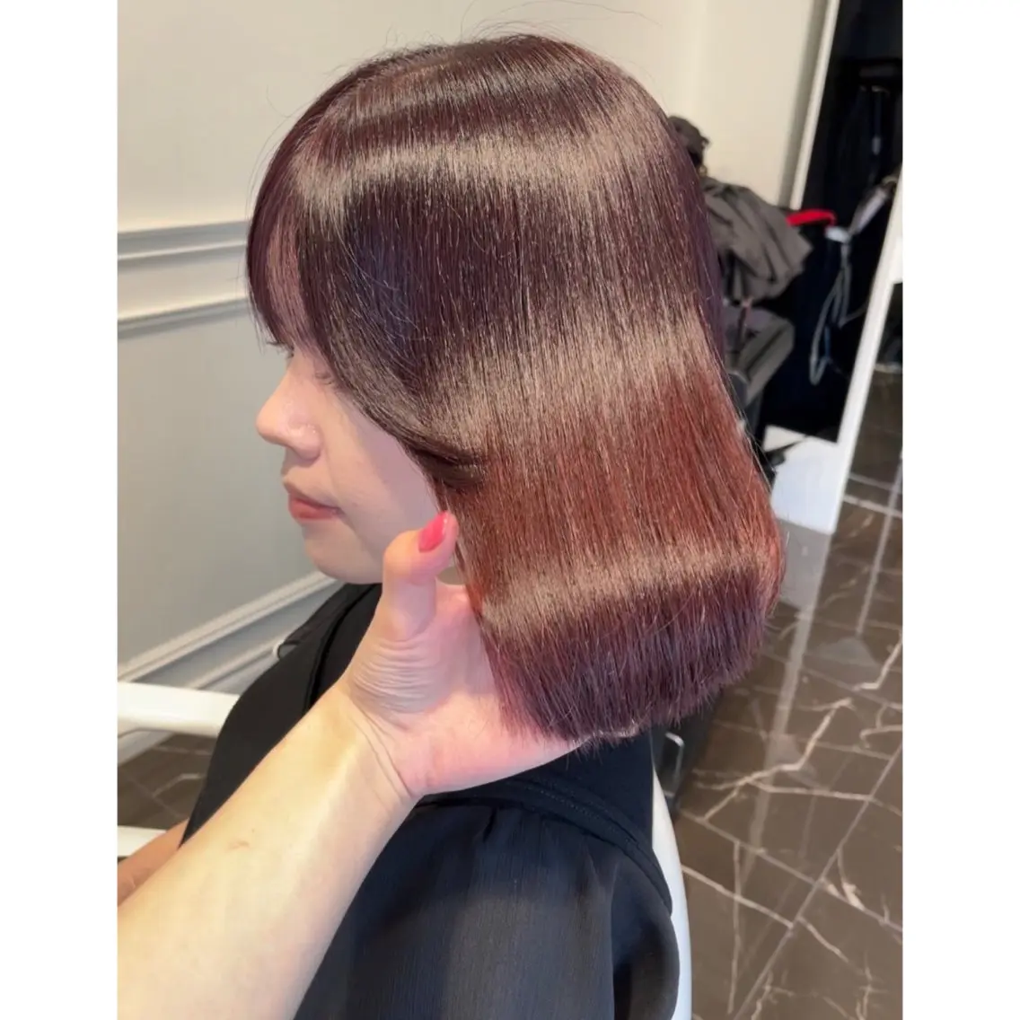 ミディアム カラー ブリーチ ヘアカラー miyu /トレンド カラー×艶髪のヘアスタイル