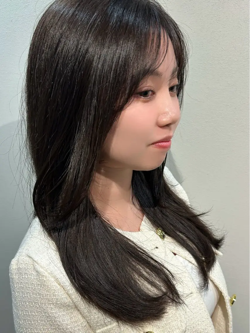ロング カラー オーガニックカラー 髪質改善 トリートメント 久木原 ゆりのヘアスタイル