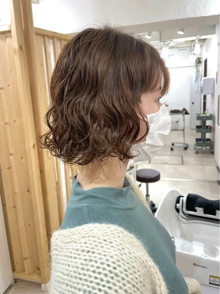 ショート パーマ 髪質改善 縮毛矯正/ レイヤー/銀座/本木のヘアスタイル