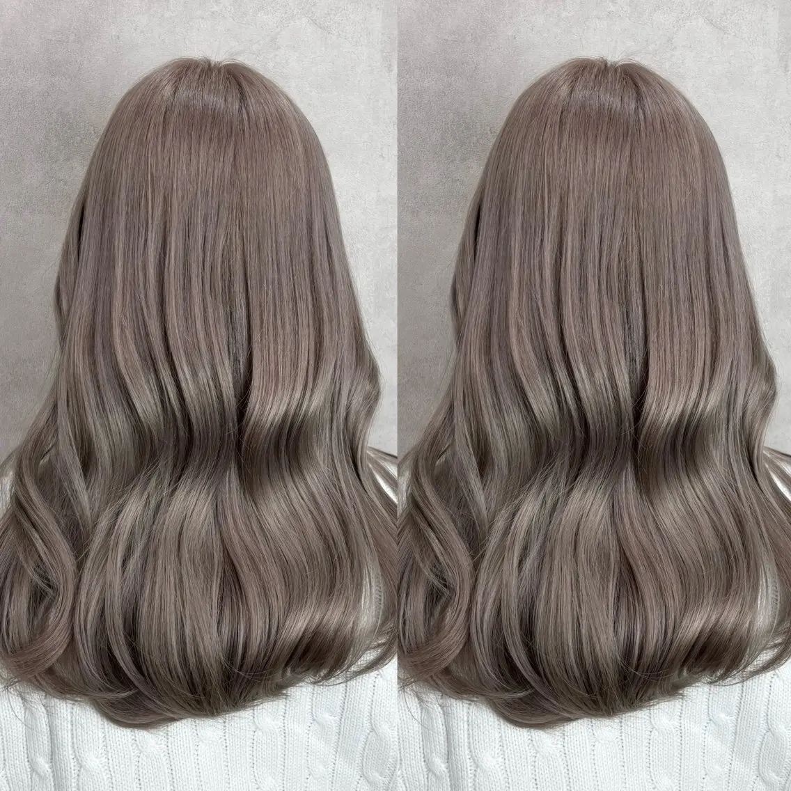ミディアム カラー Rin♡透明感ピンク 🎀白肌ラベンダーのヘアスタイル