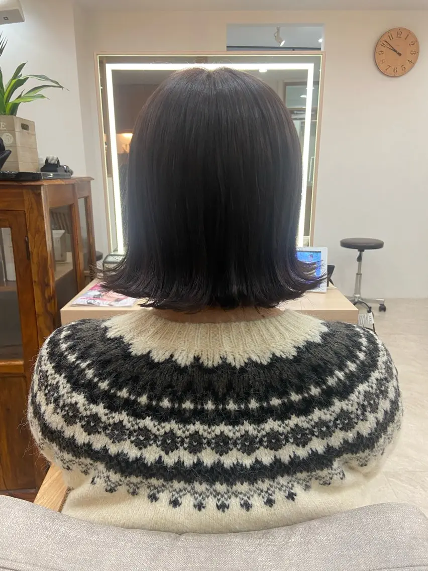 ミディアム カット ヘアカラー 平野 利希菜のヘアスタイル