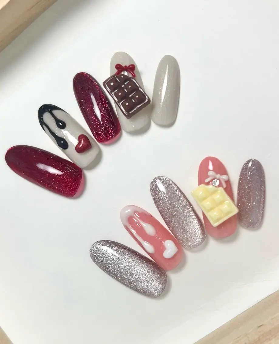 バレンタインネイル🍫💝の写真