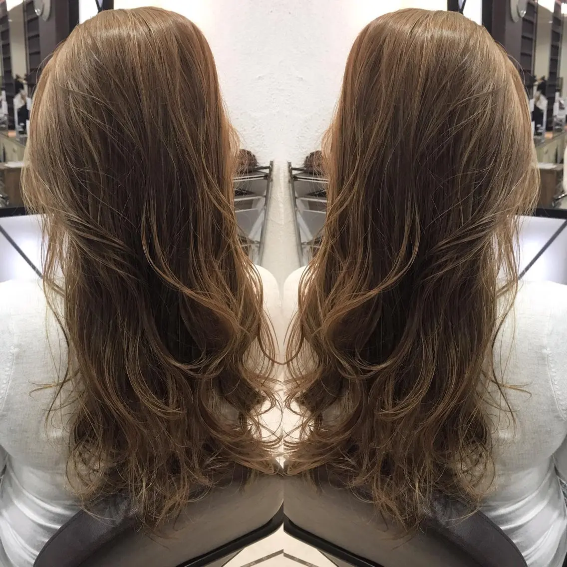 ロング カラー シールエクステ⭐️ オオミタクヤのヘアスタイル