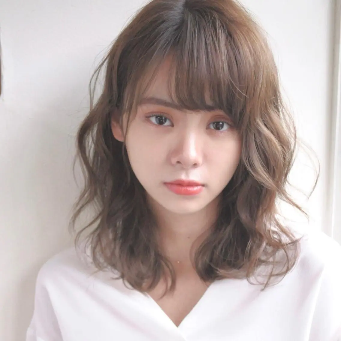 セミロング パーマ セミロングパーマ カット パーマ 千 田のヘアスタイル