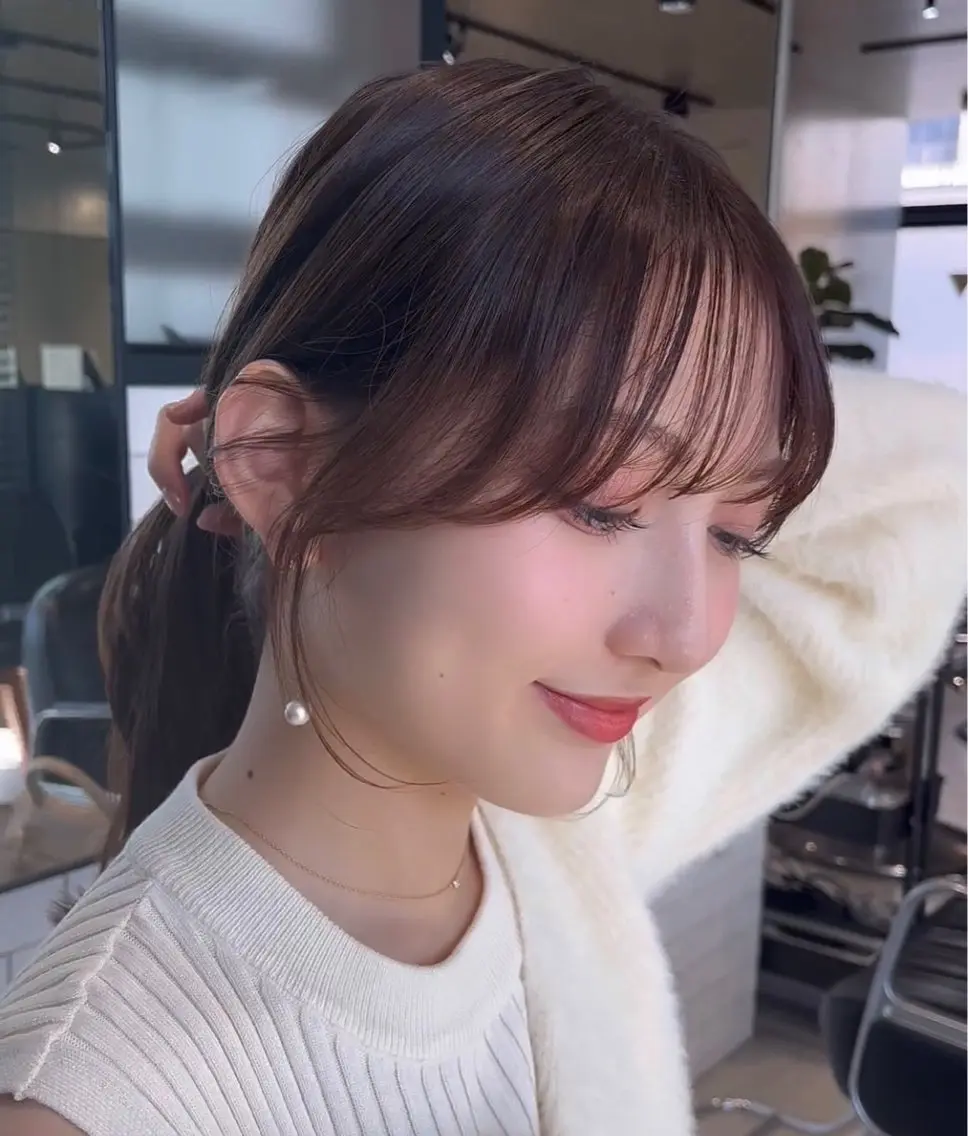 セミロング カラー カット ヘアカラー トリートメント 🌫️大人韓国ヘア 🌫️naoyaのヘアスタイル