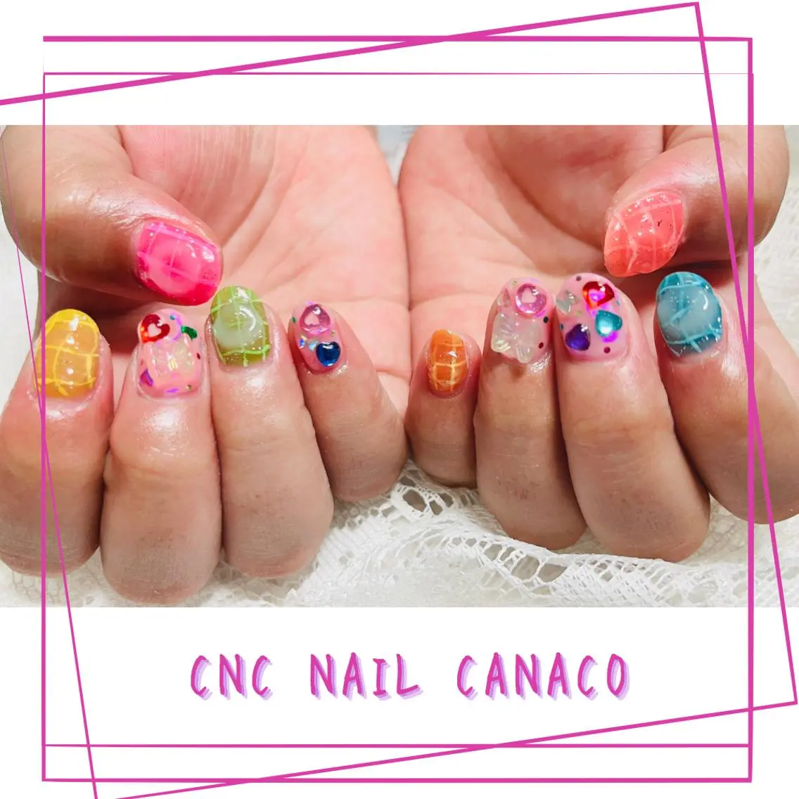ネイル アートネイル ジェルネイル 韓国ネイル 持ち込み ストーンネイル ハンドネイル ハンドケア ベテランネイル cnc nailのネイルデザイン