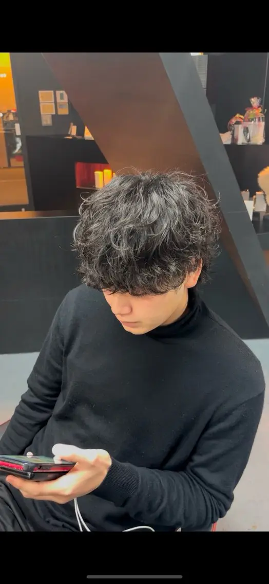 メンズカット+パーマの写真