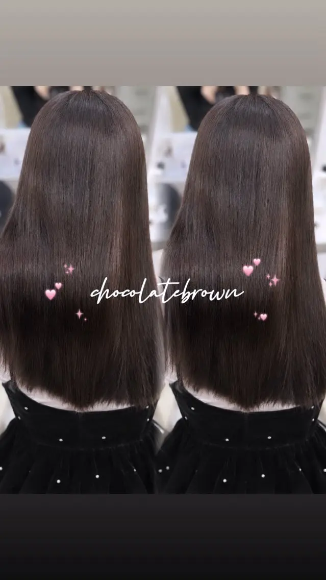 ロング カラー ブラウンカラー チョコレートブラウン 縮毛矯正 COCO_kaho カラー/髪質改善のヘアスタイル