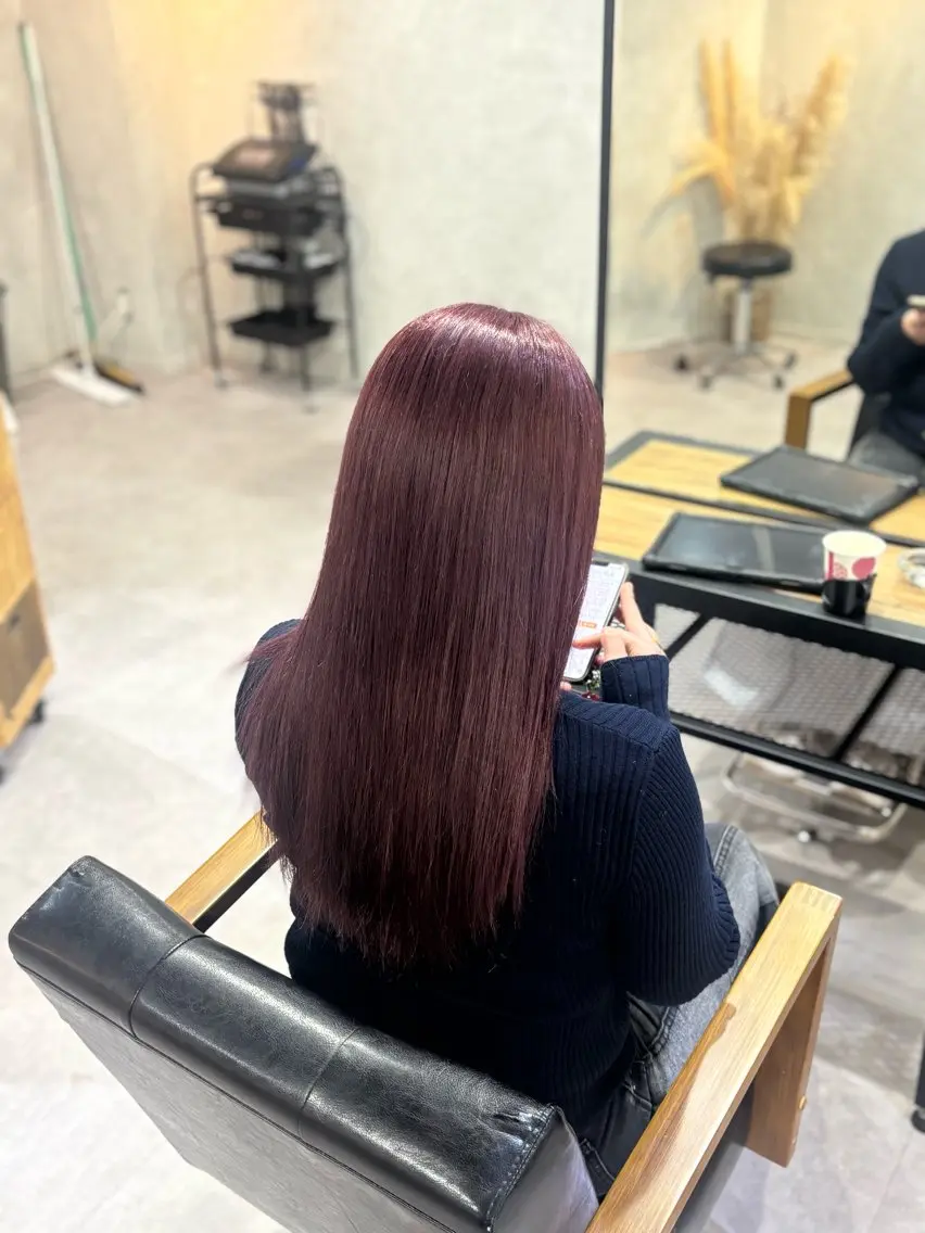 ロング カラー ブリーチ ケアブリーチ 川口 夏歩のヘアスタイル