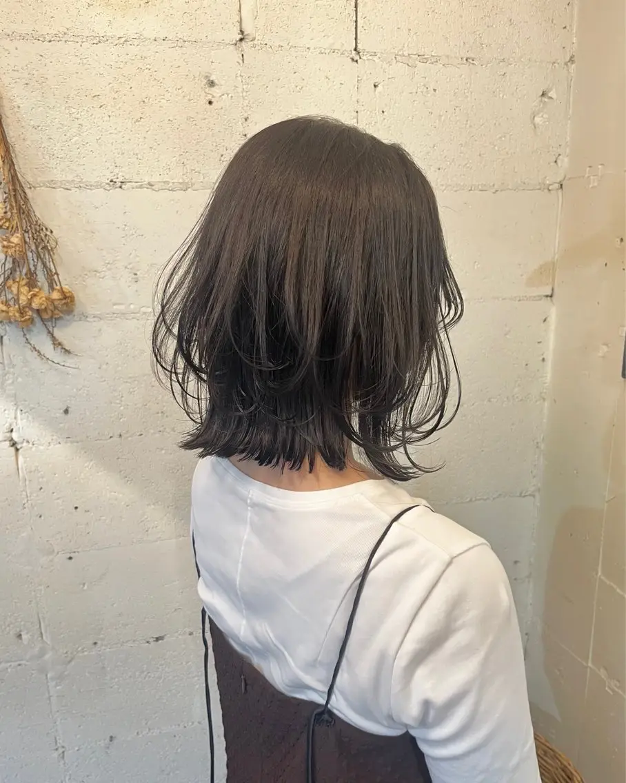 ショート カラー カット ヘアカラー 暗髪とオリーブ🌿 渡辺拓人のヘアスタイル