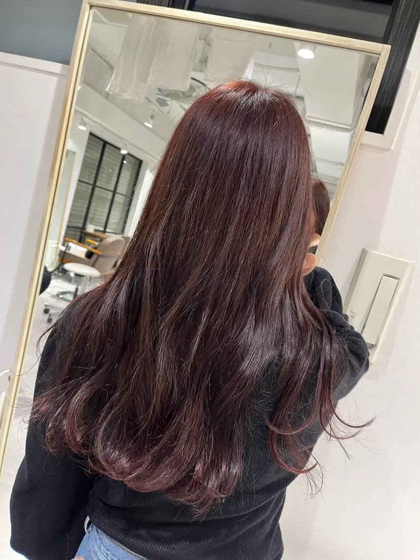 ロング カラー ブリーチ ダブルカラー ラベンダーカラー ラベンダーピンク ブリーチなしカラー 🌷 miko🌷のヘアスタイル