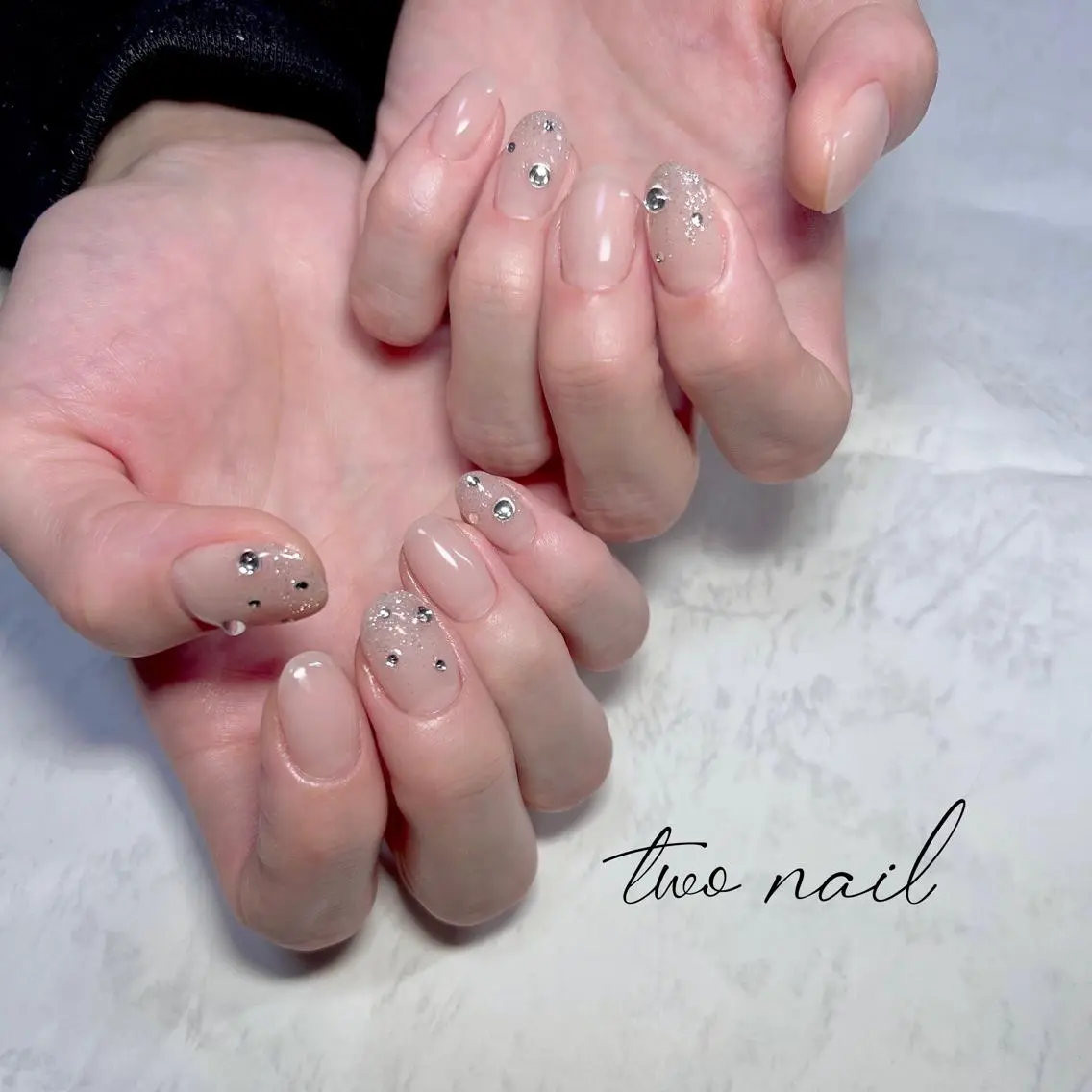 ネイル アートネイル フットネイル ハート ニュアンスネイル オフィスネイル two nailのネイルデザイン