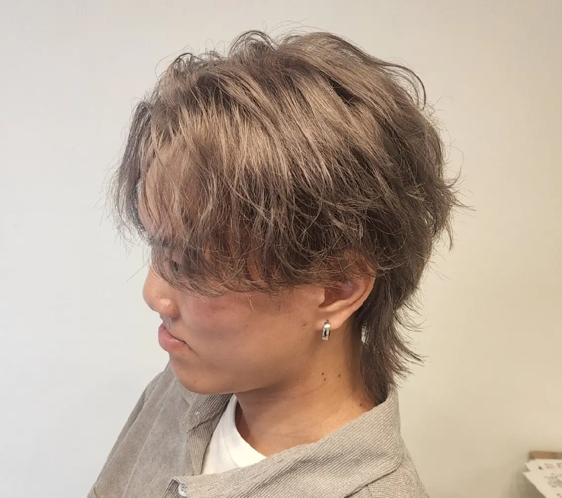 パーマ メンズ カラー ミディアム 【イケメン風パーマ】 SHOFYのヘアスタイル