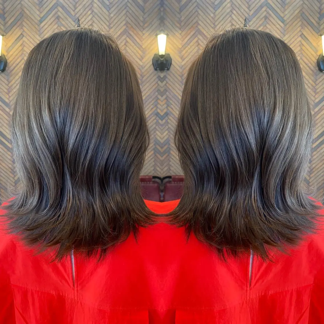 セミロング カラー tocca 💜石田愛結💜のヘアスタイル
