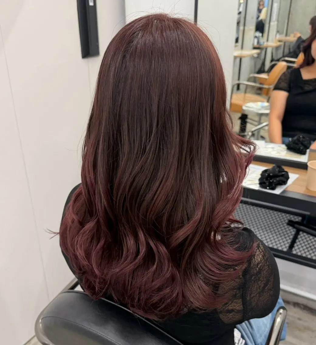 カラー ヘアカラー トリートメント 🍒透明感カラー× 艶髪🍒Mihoのヘアスタイル
