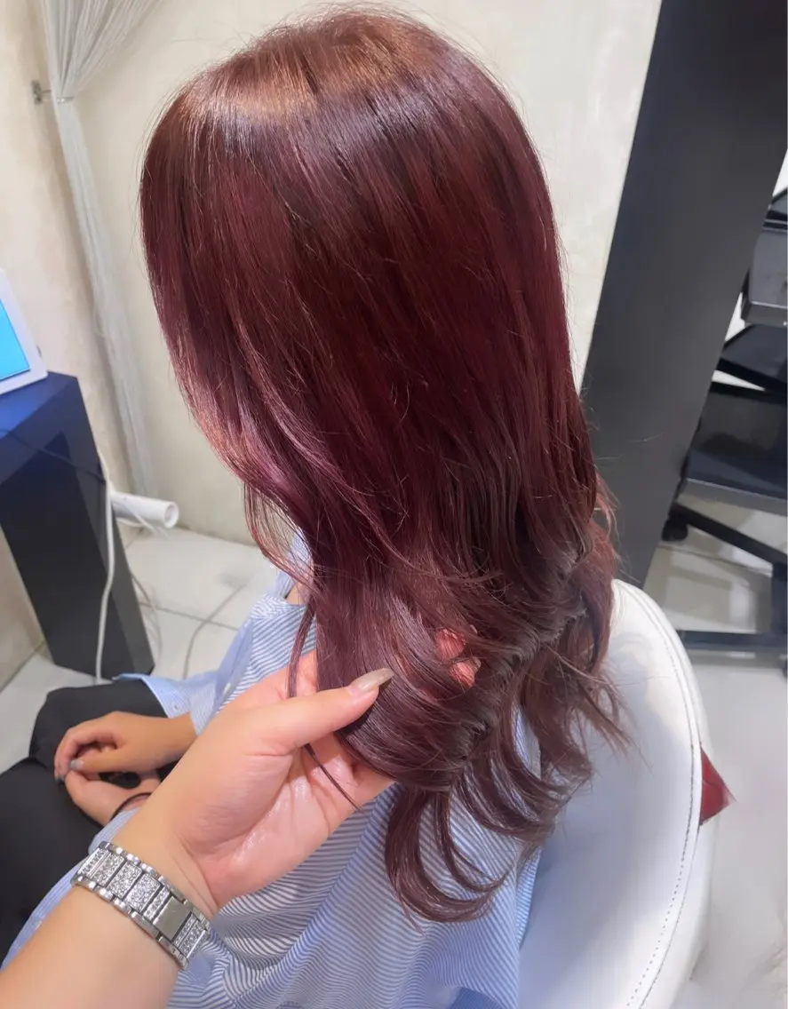 ロング カラー ヘアカラー トリートメント 💞暖色カラー 💞risaのヘアスタイル