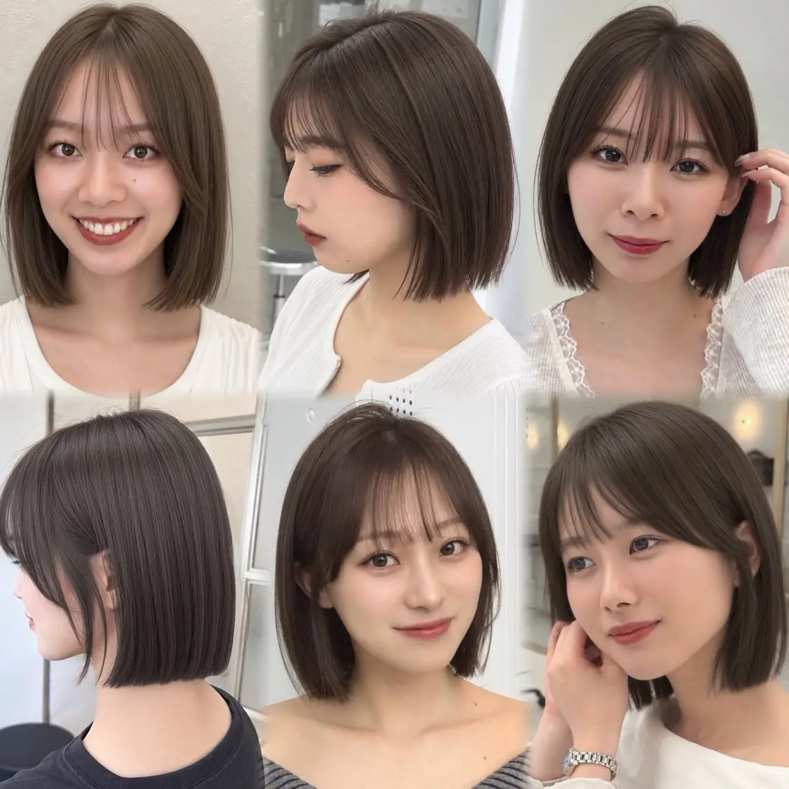 ミディアム カラー 透明感カラー ボブ カット ヘアカラー トリートメント mei タッセルボブ 縮毛矯正🧚‍♂️のヘアスタイル
